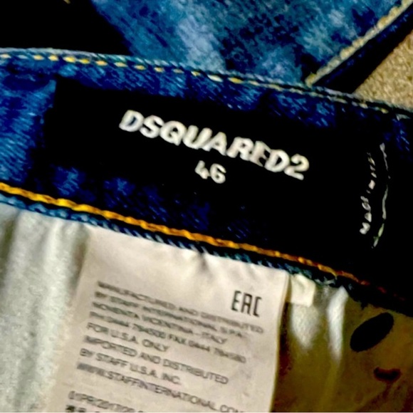 DSQUARED2 Men's Blue Jeans Authentic - Picture 4 of 12